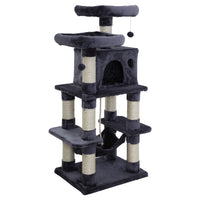 Thumbnail for i.Pet Cat Tree 145cm Tower Scratching Post Scratcher Wood Condo House Large Bed