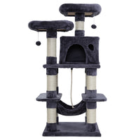 Thumbnail for i.Pet Cat Tree 145cm Tower Scratching Post Scratcher Wood Condo House Large Bed