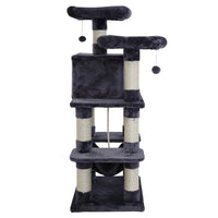 Thumbnail for i.Pet Cat Tree 145cm Tower Scratching Post Scratcher Wood Condo House Large Bed