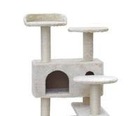 Thumbnail for 134cm Multi Level Cat Post in Beige-3