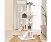 Thumbnail for 134cm Multi Level Cat Post in Beige-4