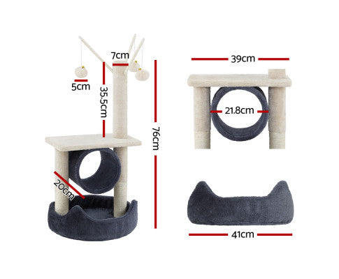 Pet Cat Hanging Toy Tree Scratcher 53cm-1