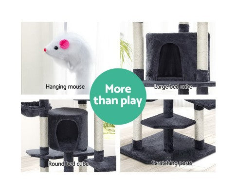 Pet Cat Tree Tower Condo House 203cm-3