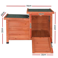 Thumbnail for i.Pet Rabbit Hutch Outdoor Cat House Wooden Shelter Condo Small Enclosure Indoor