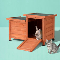 Thumbnail for i.Pet Rabbit Hutch Outdoor Cat House Wooden Shelter Condo Small Enclosure Indoor