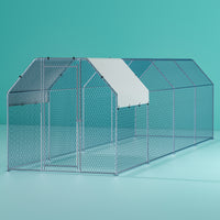 Thumbnail for i.Pet Chicken Coop Cage Run Rabbit Hutch Large Walk In Hen House Cover 2mx8mx2m