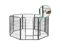 Thumbnail for Pet 8 Panel Portable Pet Playpen Crate Enclosure 100cm-2