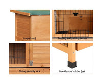 Thumbnail for Large Waterproof Wooden Pet Rabbit Hutch with Metal Run-4