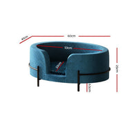 Thumbnail for Smooth Velvet Elevated Pet Bed Sofa - Blue-1