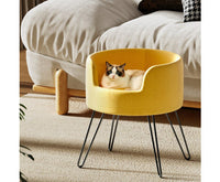 Thumbnail for Smooth Velvet Elevated Pet Bed Sofa - Yellow-4