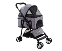 Thumbnail for Pet Stroller & Carrier Foldable Pram 3 in 1 - Grey-0