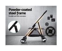 Thumbnail for Pet Stroller & Carrier Foldable Pram 3 in 1 - Black-4
