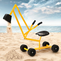 Thumbnail for Keezi Kids Ride On Car Digger Bulldozer Sandpit Play Toys Rotate Seat Yellow