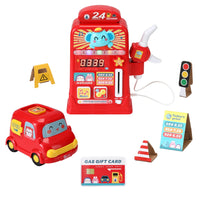 Thumbnail for Keezi Kids Gas Petrol Station Pumper Pretend Play Toys Car Music Card Playset