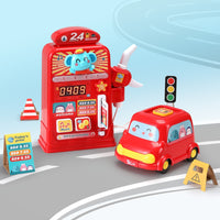 Thumbnail for Keezi Kids Gas Petrol Station Pumper Pretend Play Toys Car Music Card Playset