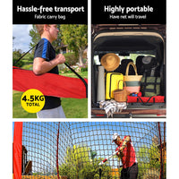 Thumbnail for Everfit 7ft Baseball Net Pitching Kit with Stand Softball Training Aid Sports