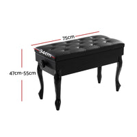 Thumbnail for Alpha Piano Bench Stool Adjustable Height Keyboard Seat