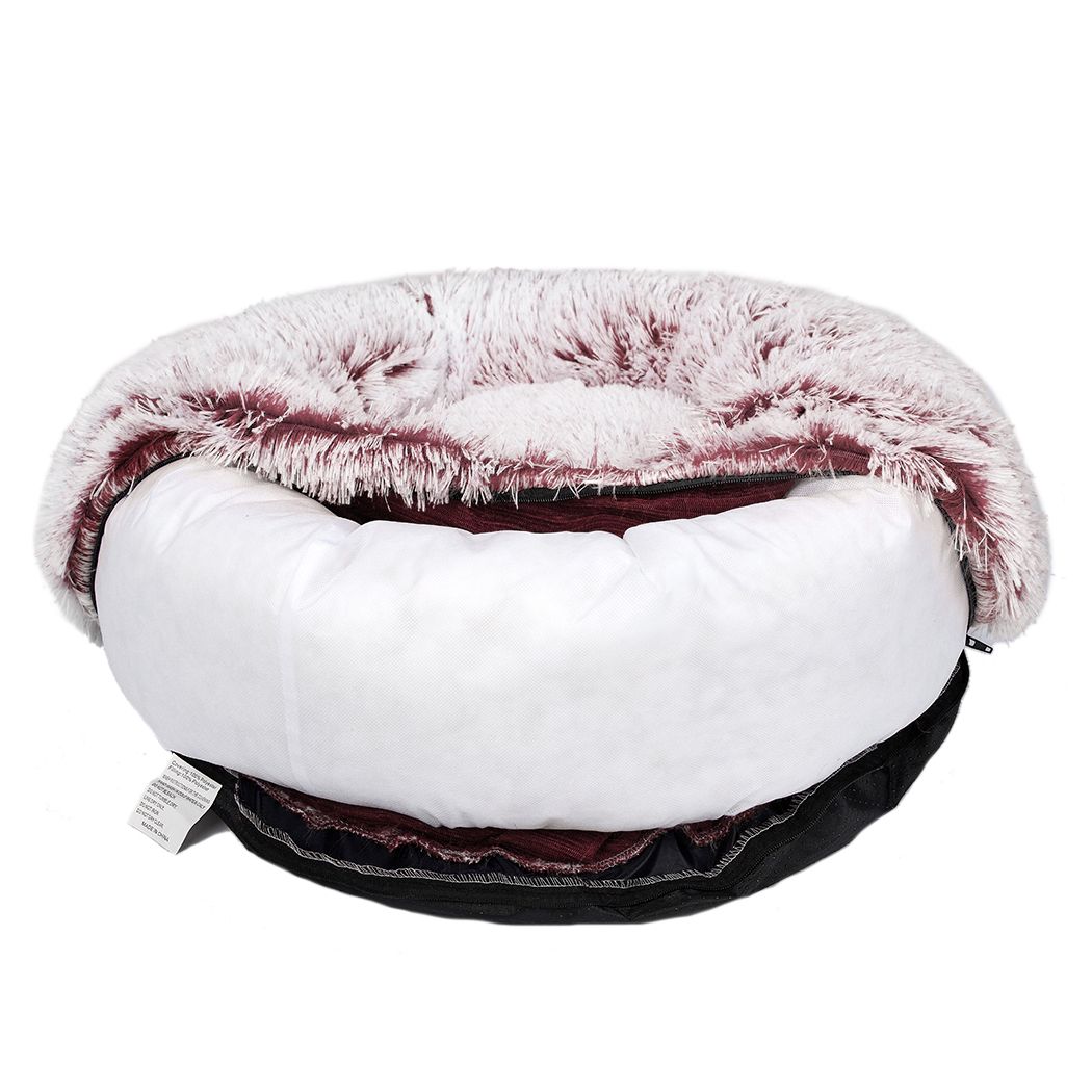 Soothing Calming Donut Pet Bed in Pink-3