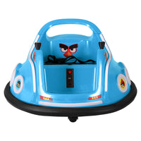 Thumbnail for Kids Ride On Car Bumper Electric Toys Cars Light Remote Angry Birds Sticker Blue