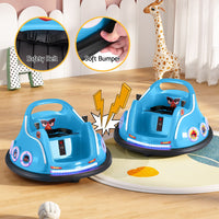 Thumbnail for Kids Ride On Car Bumper Electric Toys Cars Light Remote Angry Birds Sticker Blue