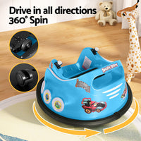 Thumbnail for Kids Ride On Car Bumper Electric Toys Cars Light Remote Angry Birds Sticker Blue