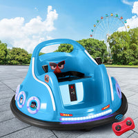 Thumbnail for Kids Ride On Car Bumper Electric Toys Cars Light Remote Angry Birds Sticker Blue