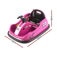 Thumbnail for Rigo Kids Ride On Car Bumper Kart 6V Electric Toys Cars Remote Control Pink