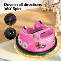 Thumbnail for Kids Ride On Car Bumper Electric Toys Cars Light Remote Angry Birds Sticker Pink