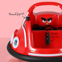 Thumbnail for Kids Ride On Car Bumper Electric Toys Cars Light Remote Angry Birds Stickers Red