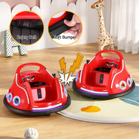 Thumbnail for Kids Ride On Car Bumper Electric Toys Cars Light Remote Angry Birds Stickers Red