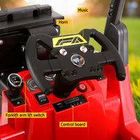 Thumbnail for Rigo Kids Electric Ride On Car Forklift Loader Toys Cars Horn Remote 12V Red