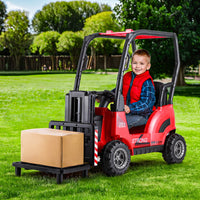 Thumbnail for Rigo Kids Electric Ride On Car Forklift Loader Toys Cars Horn Remote 12V Red