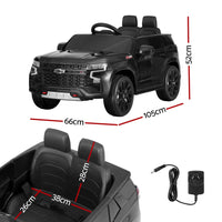 Thumbnail for Kids Ride On Car Licensed Chevrolet Tahoe Electric Toys Horn Remote 12V Black