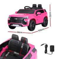 Thumbnail for Kids Ride On Car Licensed Chevrolet Tahoe Electric Toys Horn Remote 12V Pink