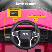 Thumbnail for Kids Ride On Car Licensed Chevrolet Tahoe Electric Toys Horn Remote 12V Pink