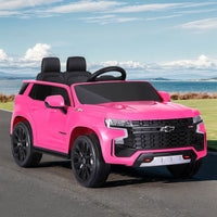 Thumbnail for Kids Ride On Car Licensed Chevrolet Tahoe Electric Toys Horn Remote 12V Pink