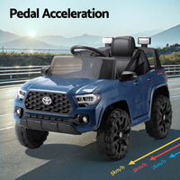 Thumbnail for Kids Electric Ride On Car Toyota Tacoma Off Road Jeep Toy Cars Remote 12V Blue