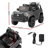 Thumbnail for Kids Electric Ride On Car Toyota Tacoma Off Road Jeep Toy Cars Remote 12V Grey