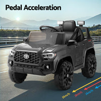 Thumbnail for Kids Electric Ride On Car Toyota Tacoma Off Road Jeep Toy Cars Remote 12V Grey