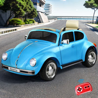 Thumbnail for Kids Ride On Car Licensed Volkswagen Beetle Electric Toys Horn Remote 6V Blue