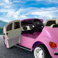 Thumbnail for Kids Ride On Car Licensed Volkswagen Beetle Electric Toys Horn Remote 6V Pink