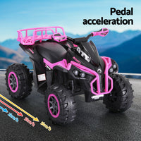 Thumbnail for Rigo Kids Ride On Car ATV Quad Motorbike Storage Rack Electric Toys 12V Pink