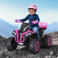 Thumbnail for Rigo Kids Ride On Car ATV Quad Motorbike Storage Rack Electric Toys 12V Pink