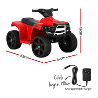 Thumbnail for Rigo Kids Ride On ATV Quad Motorbike Car 4 Wheeler Electric Toys Battery Red