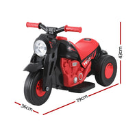 Thumbnail for Rigo Kids Ride On Car Motorcycle Motorbike with Bubble Maker Electric Toy 6V Red