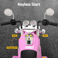 Thumbnail for Rigo Kids Ride On Car Motorcycle Motorbike Electric Toys Horn Music 6V Pink