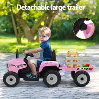 Thumbnail for Rigo Kids Electric Ride On Car Tractor Toy Cars 12V Pink