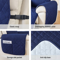 Thumbnail for Artiss Recliner Chair Cover 100% Water Resistant Navy