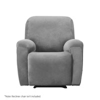 Thumbnail for Artiss Recliner Chair Covers 1 Seater Velvet Grey