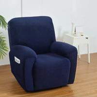 Thumbnail for Artiss Recliner Chair Covers 1 Seater Velvet Navy